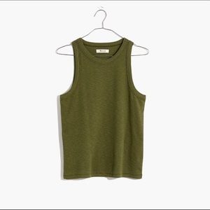 Madewell Westville Tank in Palm Tree Green New XS